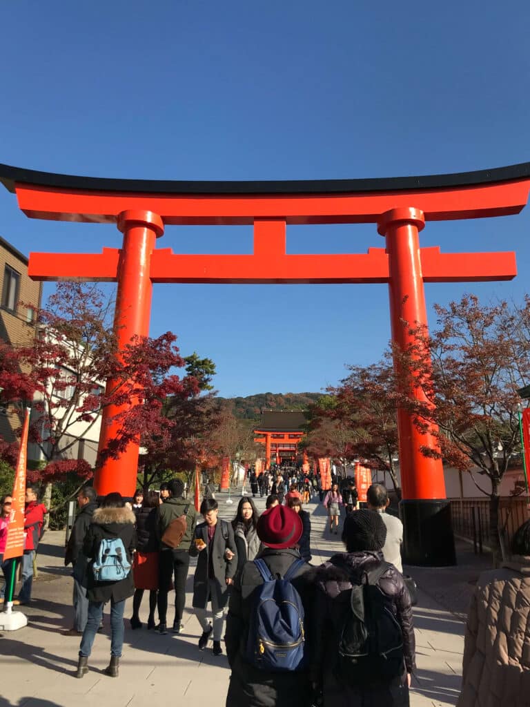 The entrance Torii at Fushimi Inari