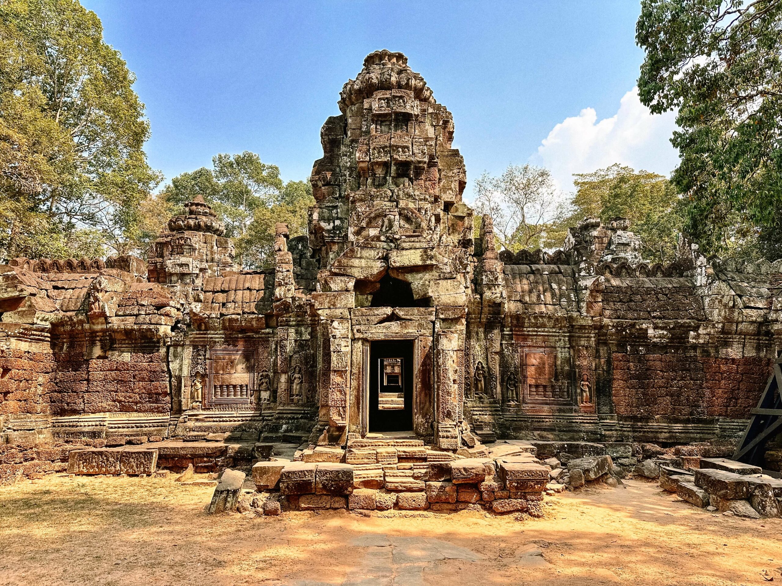 A peaceful moment at an empty temple in the Angkor Wat Archaelogical Site