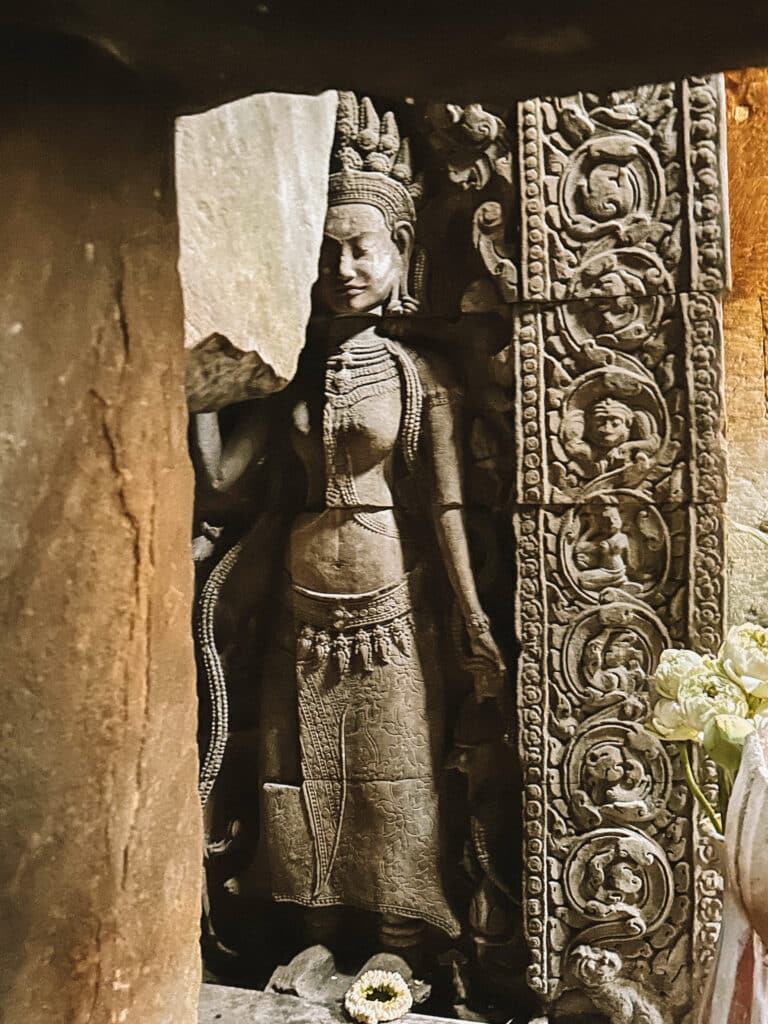 The Khmer Queen Carving at the Angkor Wat Archaeological Park