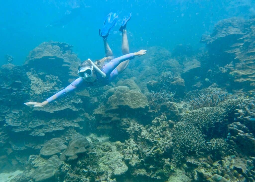 Diving down the dropoff at the Surin Islands