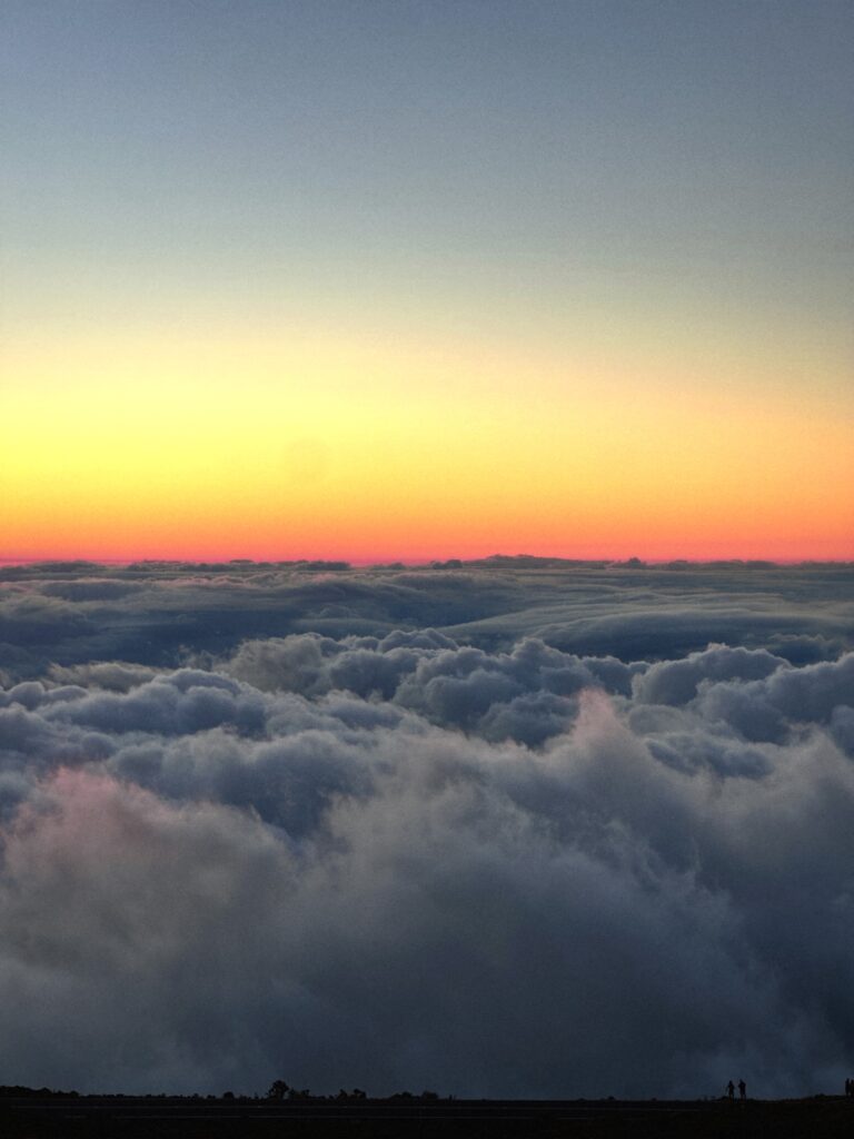Rolling clouds enshroud Haleakala
