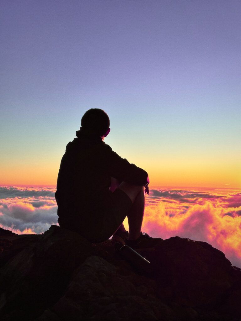 Silhouette at Haleakala Sunset