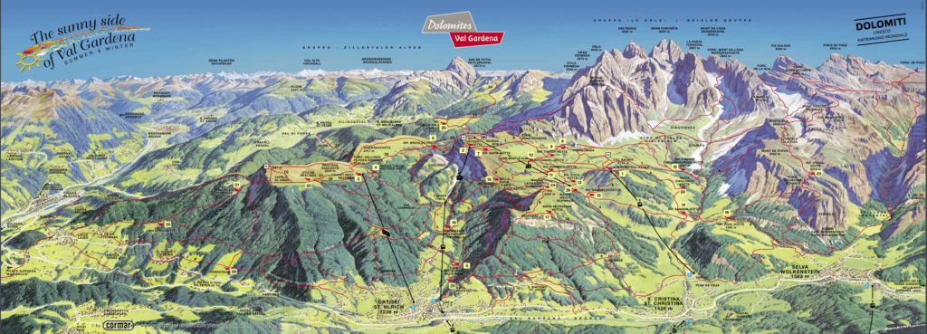 Seceda Hiking Map