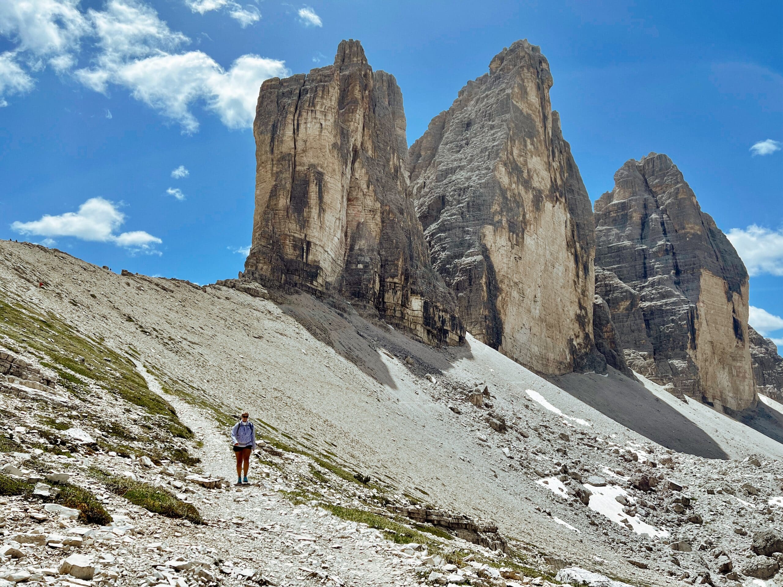 Rocky trails circumnavigate Drei Zinnen