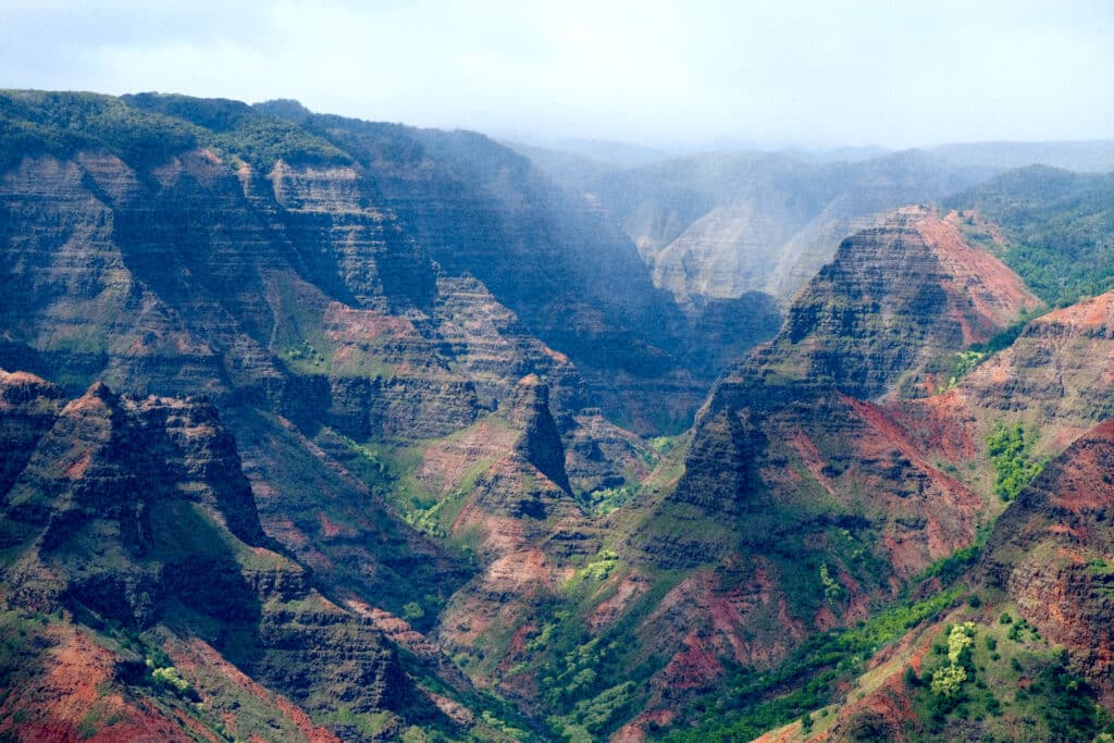 Weather at Waimea Canyon changes rapidly