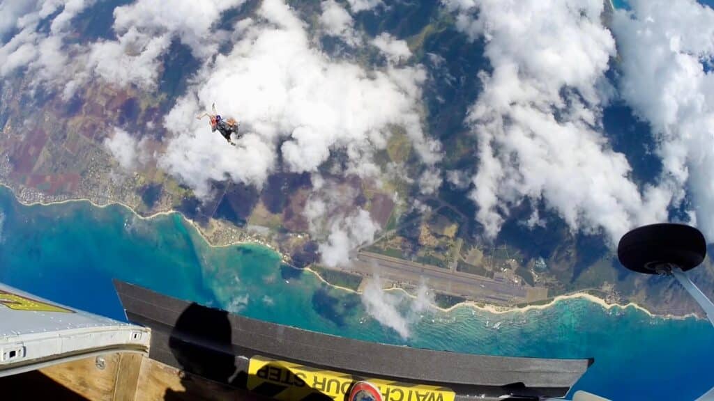 Looking over the edge of the plane