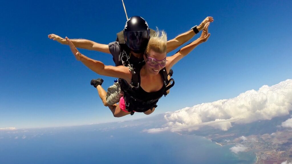 The fun part of the skydive