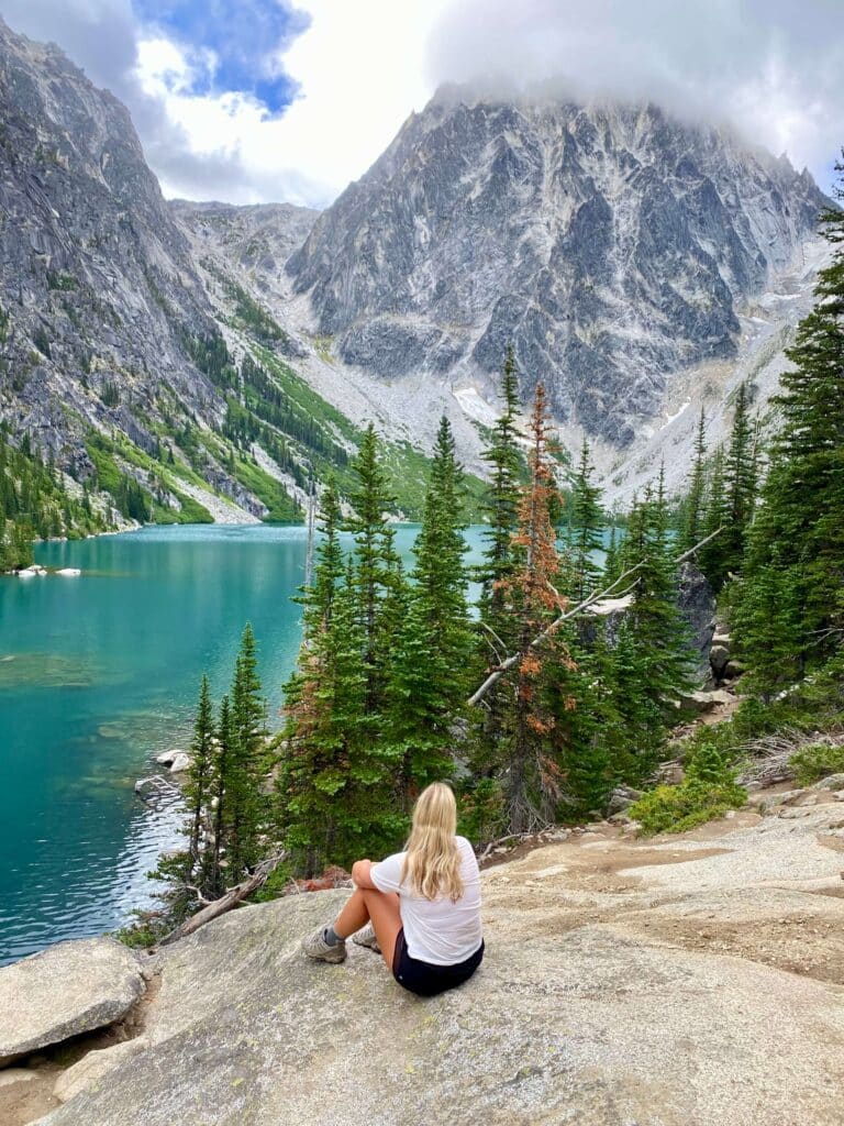 Posing by Colchuck Lake