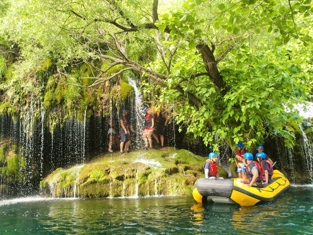 River rafting the Cetina river in Omis, Croatia with Pirate Raft
