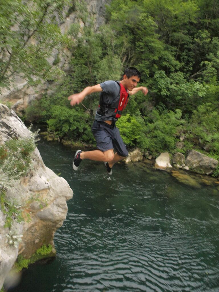 Cliff Jumping into the Cetina River, Omis