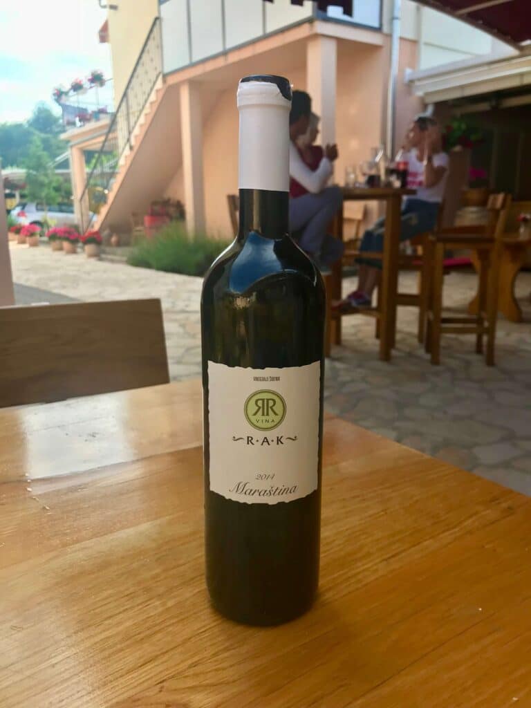 A winery Rak wine bottle