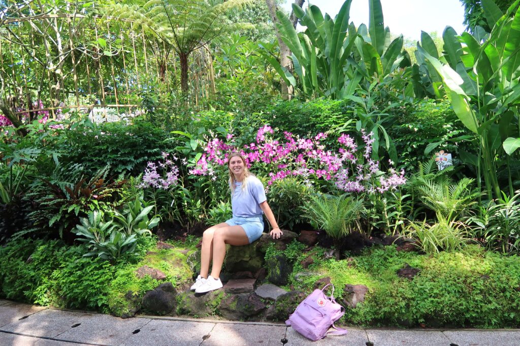 Totally stoked to explore the Orchids at the National Orchid Gardens Singapore