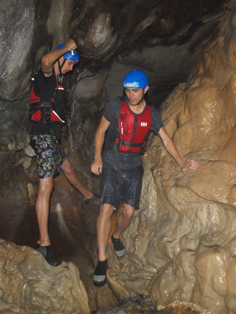 Exploring a cave with Rafting Pirates in Omis