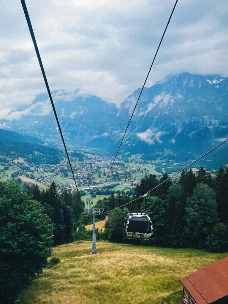 The Firstbahn gondola that connects Grindelwald to the First Summit.