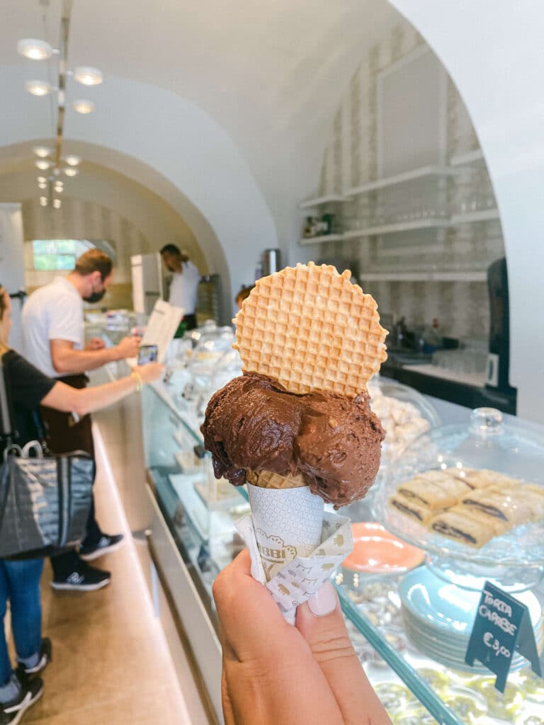 The Gelato at Paestum is great after a hot walk in the sun.