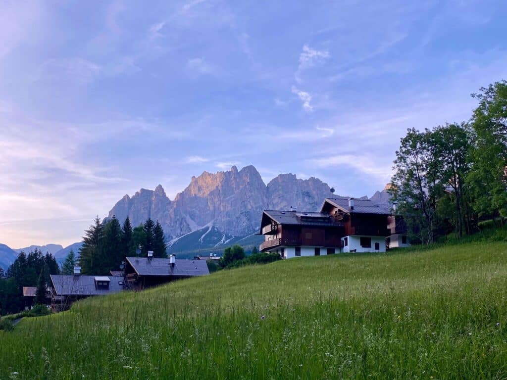 The Alpine Huts above Cortina d'Ampezzo