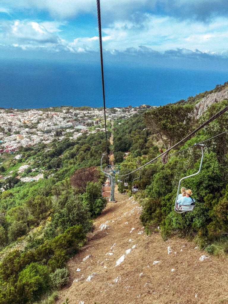 The view behind us when riding the chairlift
