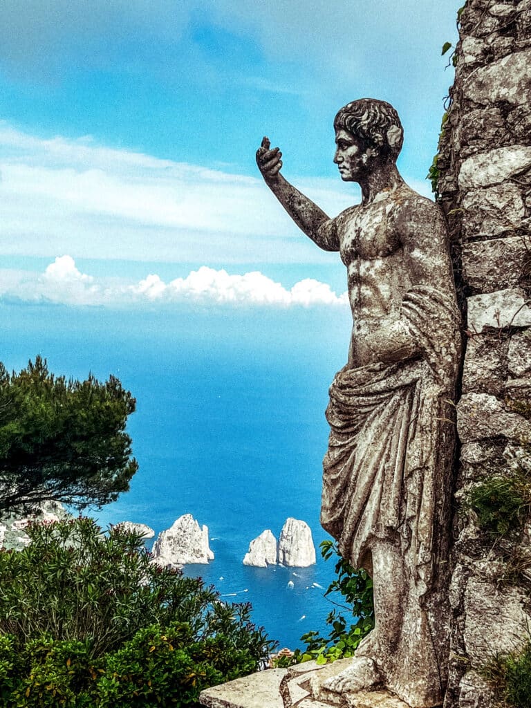 The Emperor Augustus Statue on the Monte Solaro Summit