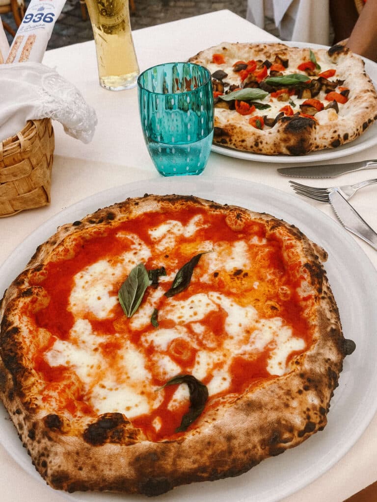 Margarita pizza from Bar Corallo near the Marina Grande
