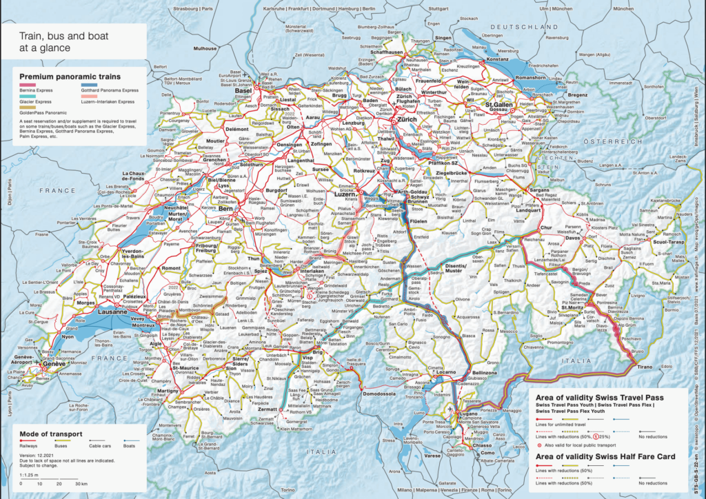 Swiss Travel Pass Coverage Map