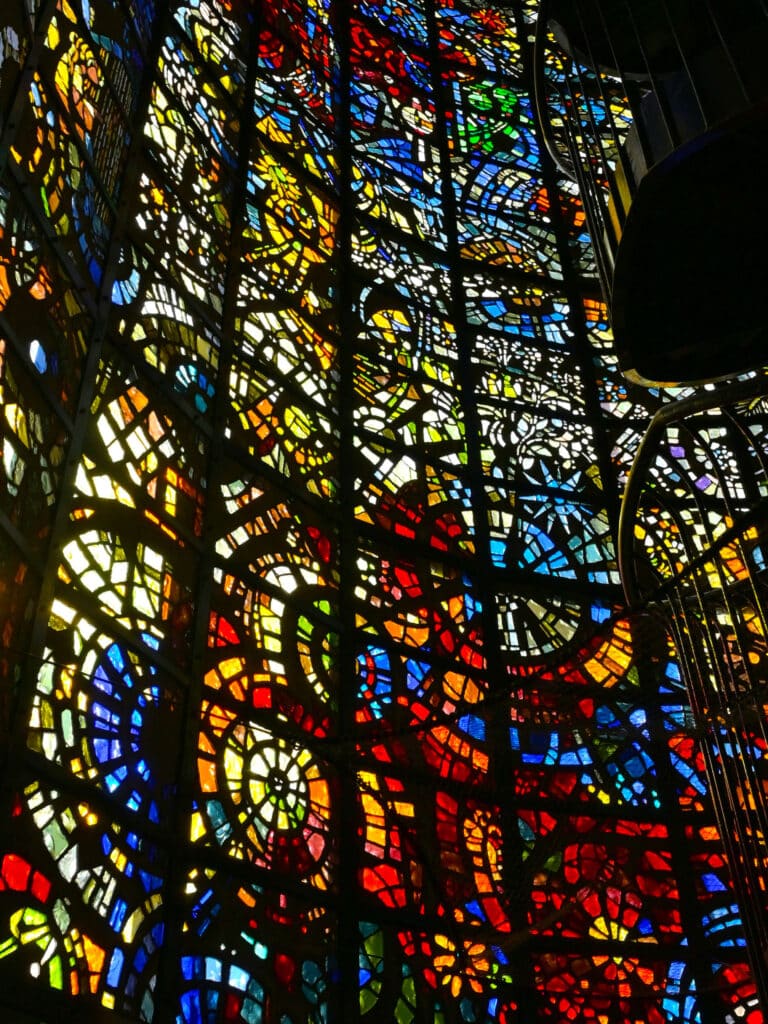 Stained glass tower at the Hakone Open Air Museum