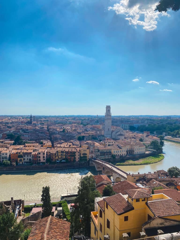 A bird's eye view of verona, italy