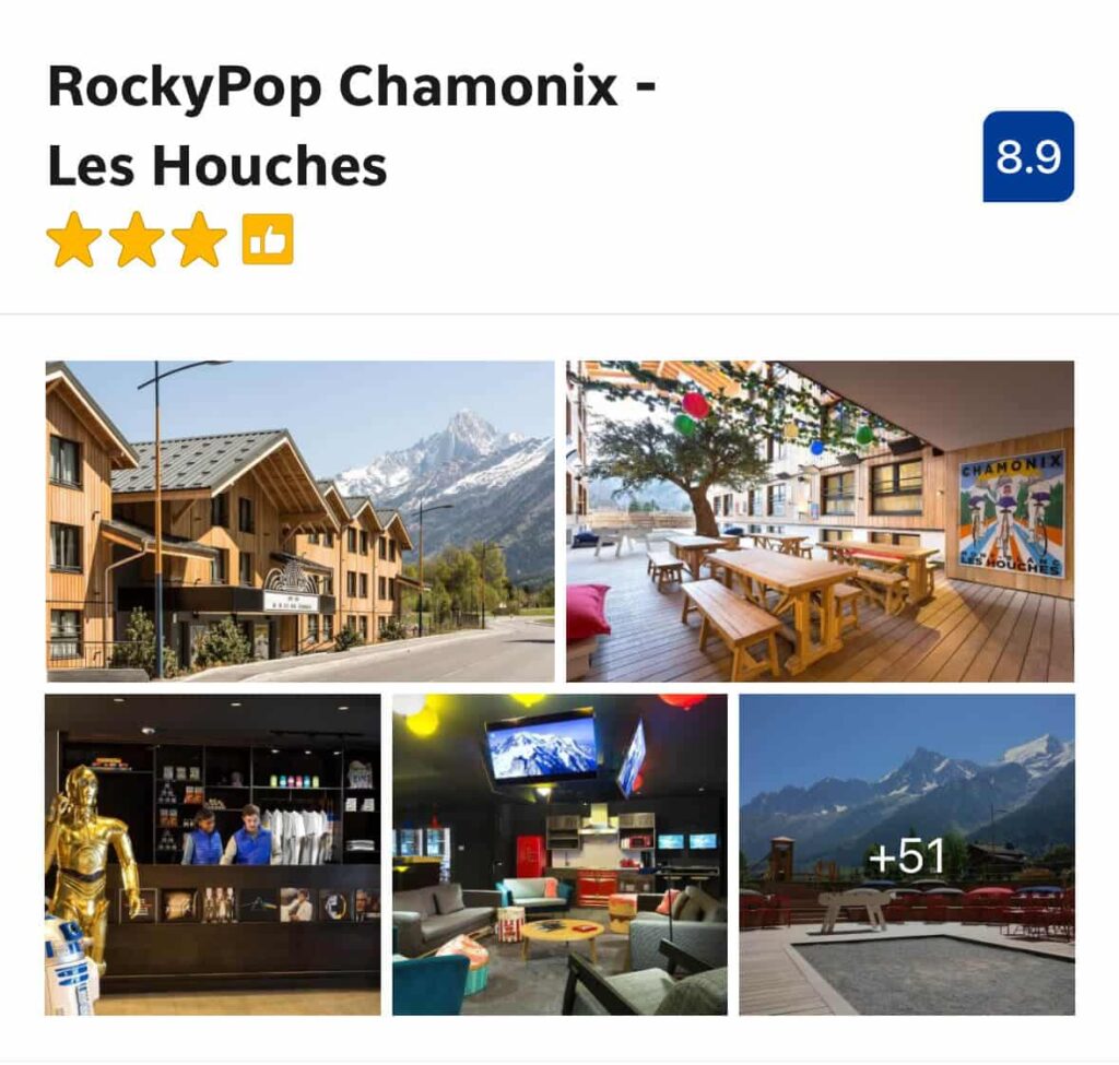 RockyPop Chamonix – Les Houches – Bright, fun, and family‑friendly with communal spaces, free parking, a casual bar, and unbeatable value.