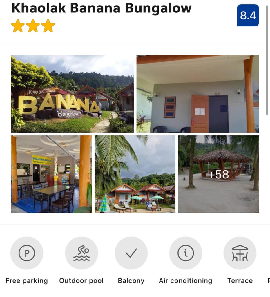 Khaolak Banana Bungalow is a solid value stay near Nang Thong — comfy air-conditioned rooms, a relaxing pool, shady garden areas, and easy access to the beach and restaurants. It’s not glitzy, but it’s clean, authentic, and hits most essential boxes for budget-conscious travelers who still want a decent stay.