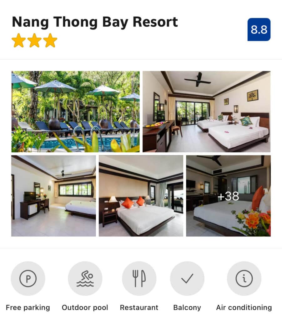 Nang Thong Bay Resort is a solid beachside base for travelers who want to be close to the action without splurging. Clean rooms, a decent pool, and beach frontage make it a favorite among value seekers. Just don’t expect full‑resort extravagance — it’s more about comfort than luxe flair.