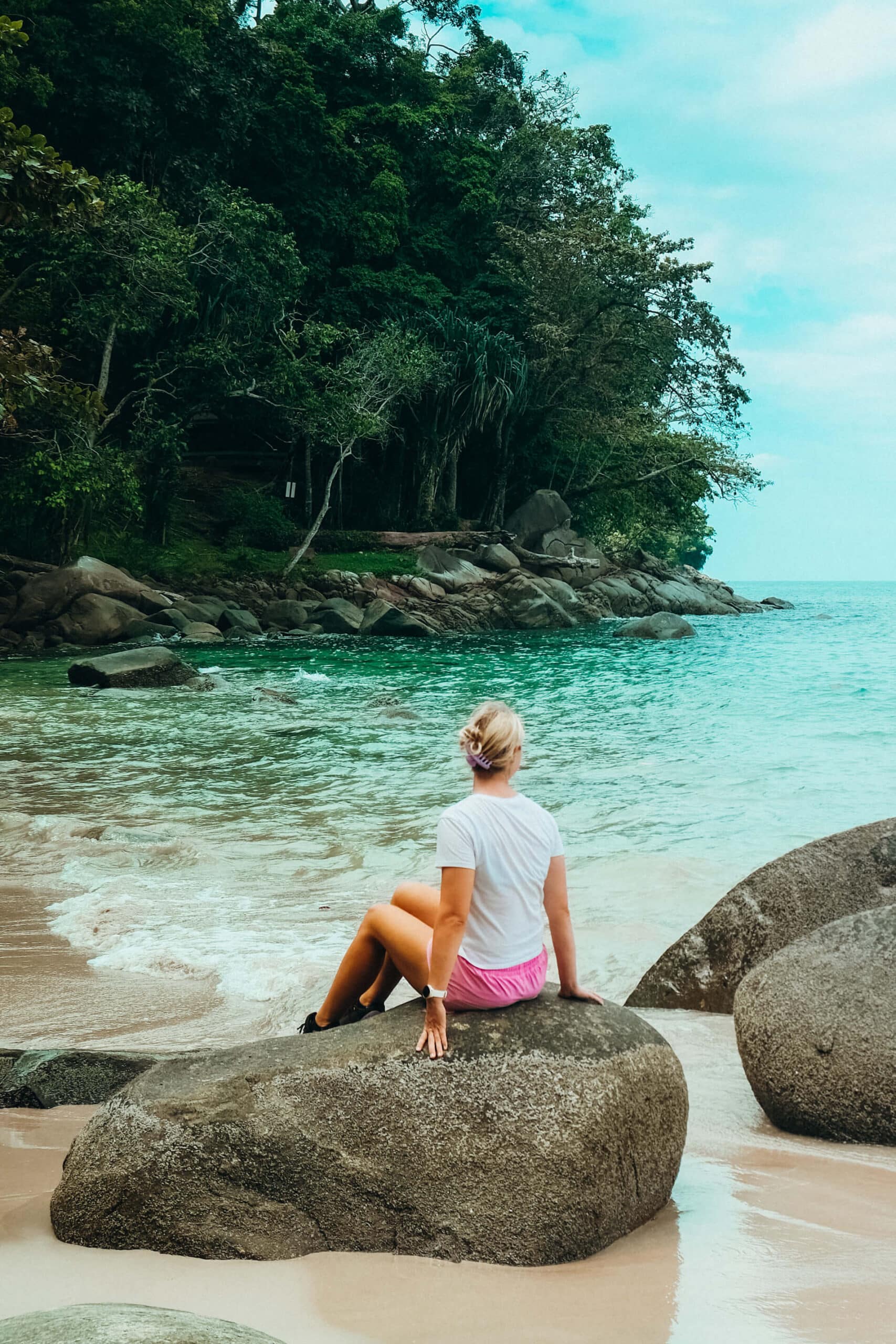 Let Ru Hiking to Small Sandy Beach at Khao Lak-Lam Ru National Park