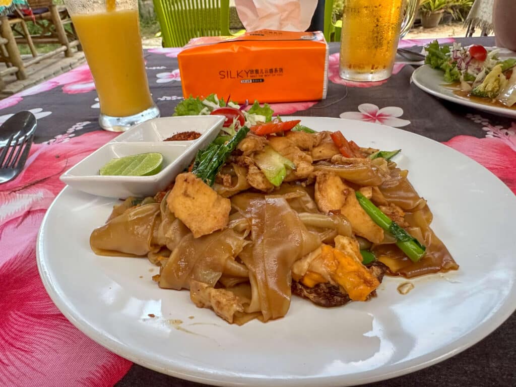 Pad see ew from Chumpoo bar in Khao Lak