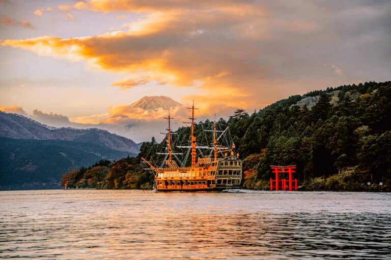 Things to do in Hakone: pirate ship on the sightseeing loop
