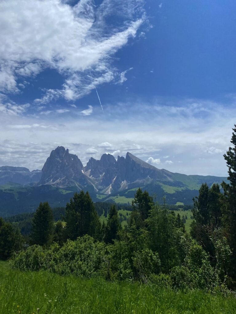 A mountain landscape shot at alpe di siusi
